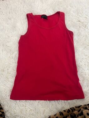 Attention Red Scoop Neck Tank Top